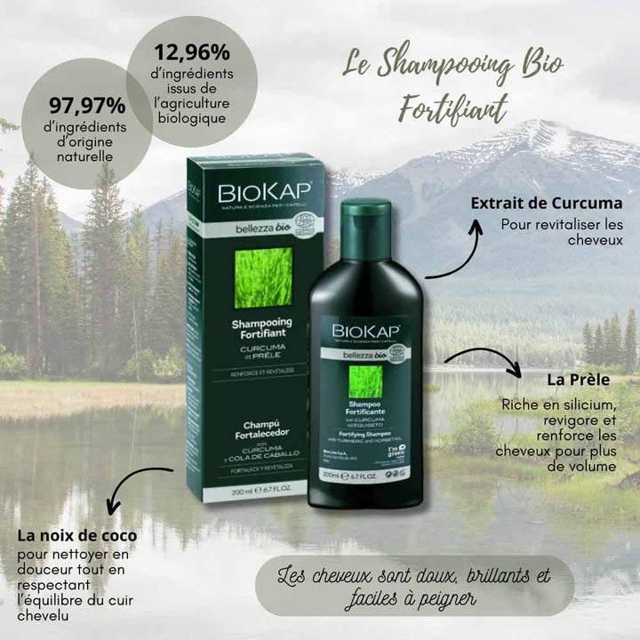 Biokap Belleza Bio Shampooing bio Fortifiant Cheveux fins 200ml (6.76fl oz)