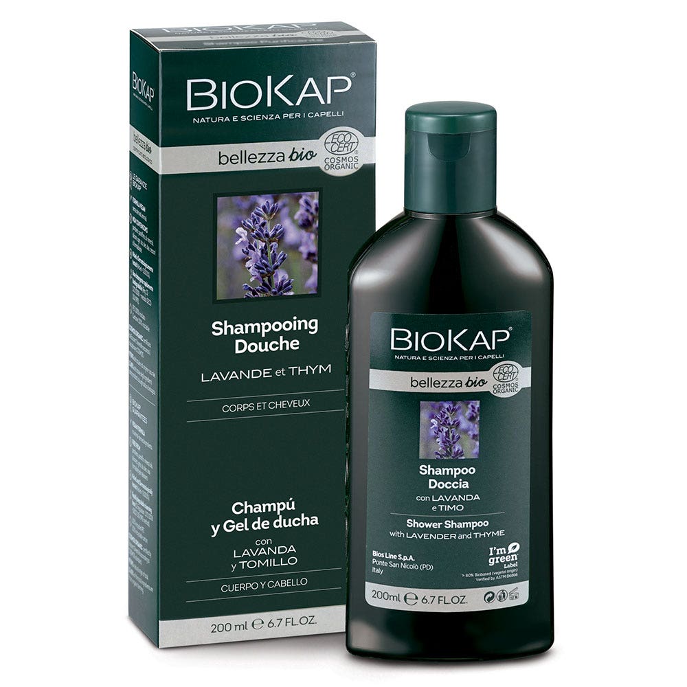 Biokap Belleza Bio Shampooing bio Douche Tous types de cheveux 200ml (6.76fl oz)