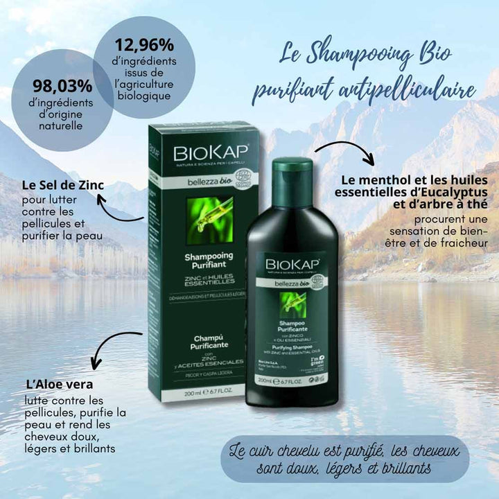 Biokap Belleza Bio Shampooing bio Purifiant Pellicules 200ml (6.76fl oz)