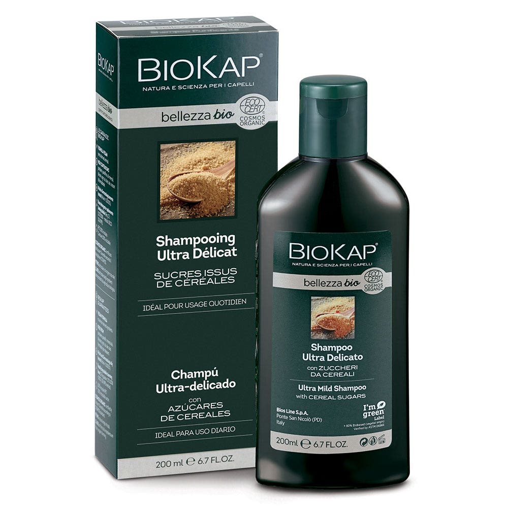 Biokap Belleza Bio Shampooing bio Ultra Délicat Tous types de cheveux 200ml (6.76fl oz)