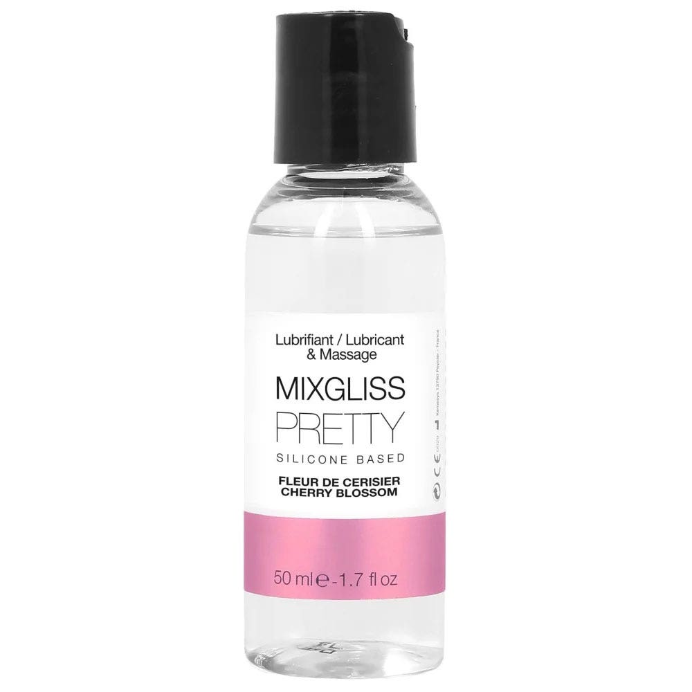 Mixgliss Pretty lubricant and massage with cherry blossom fragrance silicone-based 50 ml (1.69fl oz)