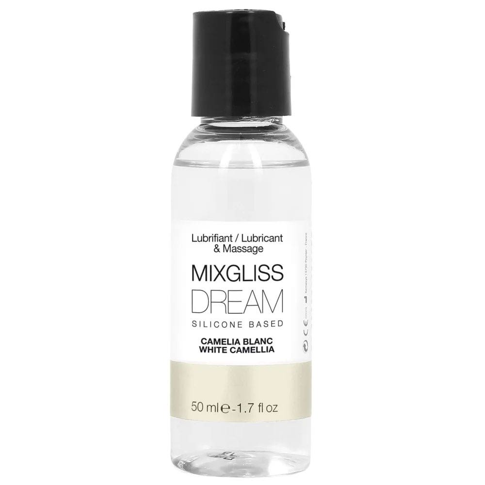 Mixgliss Dream silicone-based lubricant and massage oil camellia white 50 ml (1.69fl oz)
