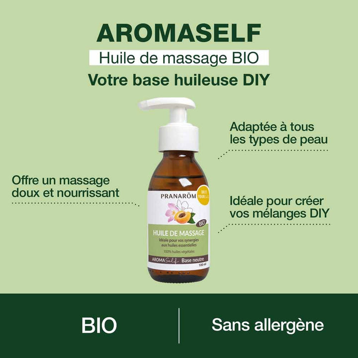 Pranarôm Aromaself Natural Base Massage Oil 100 ml (3.38fl oz)