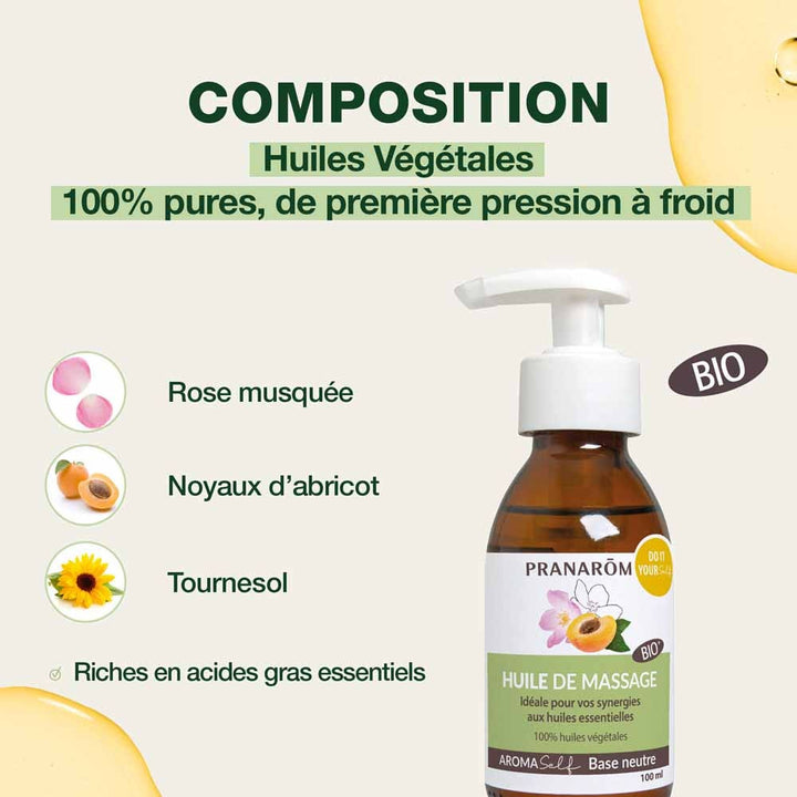 Pranarôm Aromaself Natural Base Massage Oil 100 ml (3.38fl oz)