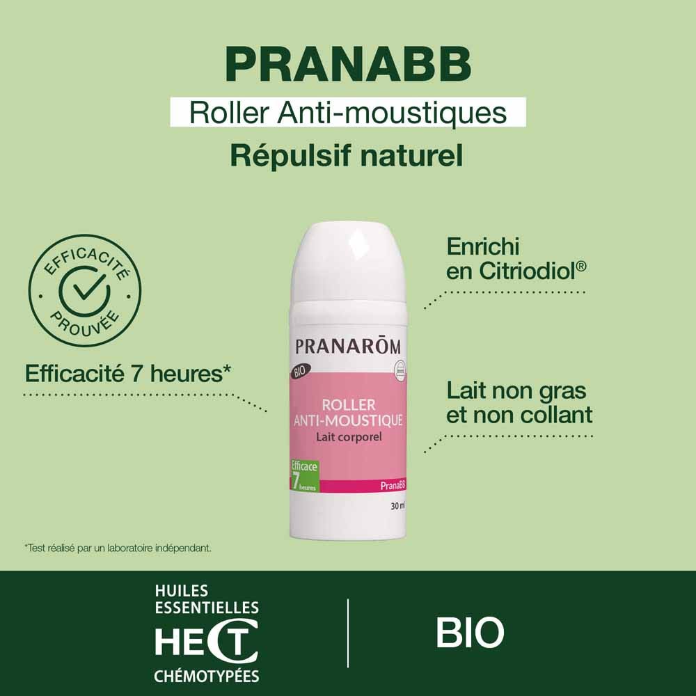 Pranarôm Pranabb Pranabb Organic Mosquito Repellent Roller 30 ml (1.01fl oz)