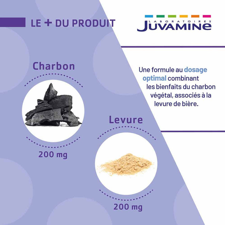 Juvamine Digestion Plant Coal + Brewer's Yeast 120 Capsules