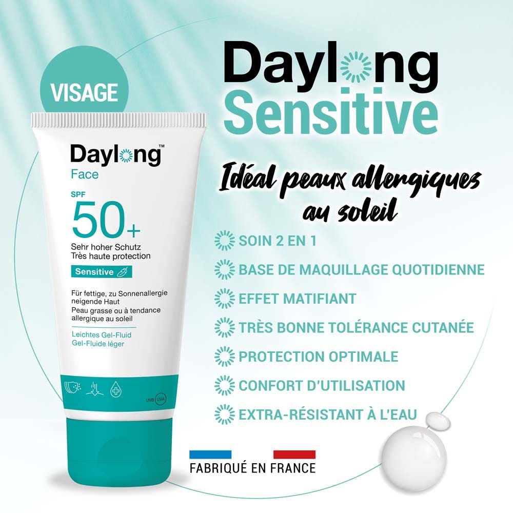 Galderma Daylong Sensitive Gel Face Fluid SPF50+ Oily Skin 50ml (1.69fl oz)