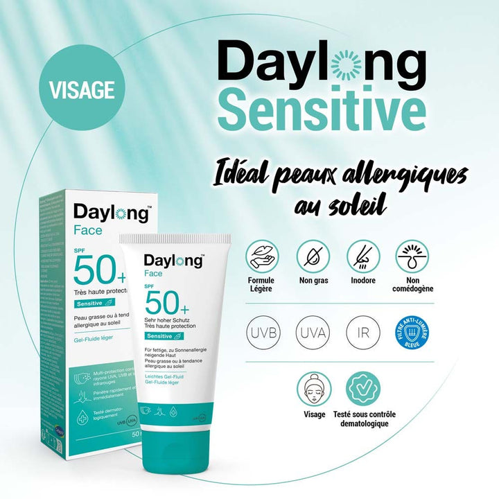 Galderma Daylong Sensitive Gel Face Fluid SPF50+ Oily Skin 50ml (1.69fl oz)