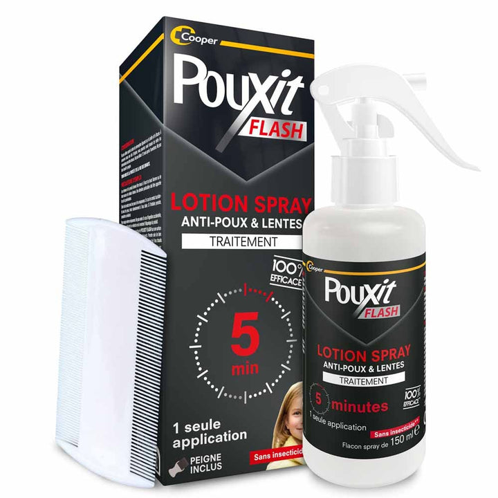 Pouxit Flash Anti-Lice and Nits Treatment 150ml (5.07fl oz)