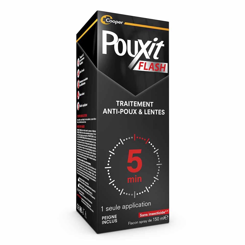 Pouxit Flash Anti-Lice and Nits Treatment 2x150ml (5.07fl oz)