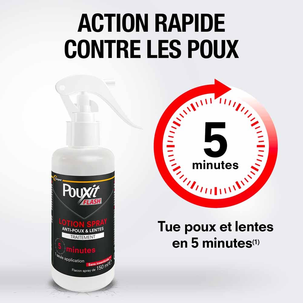 Pouxit Flash Anti-Lice and Nits Treatment 2x150ml (5.07fl oz)