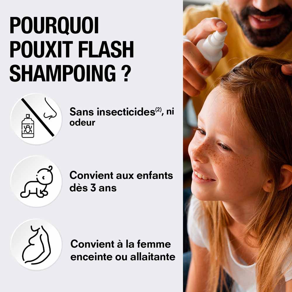Pouxit Flash Anti-Lice & Nits Shampoo 100ml (3.38fl oz)