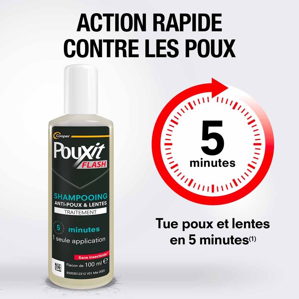 Pouxit Flash Anti-Lice and Nits Treatment 2x100ml (3.38fl oz)