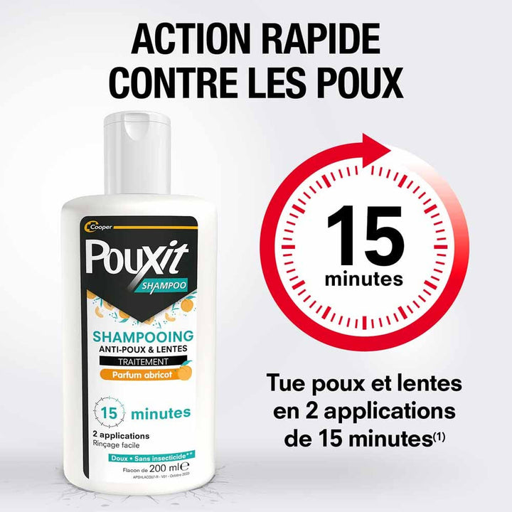 Pouxit Anti-Lice & Nits Treatment Shampoo Perfumes Apricot 100ml (3.38fl oz)