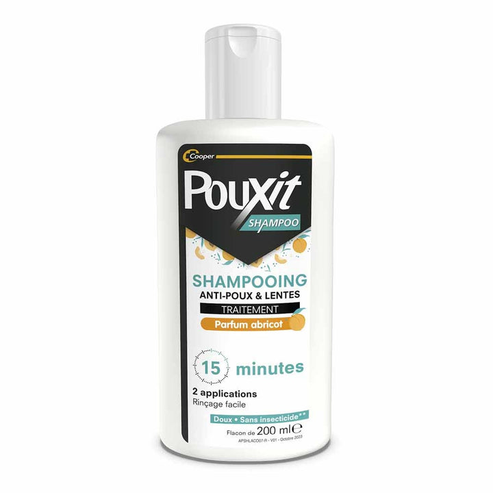 Pouxit Anti-Lice & Nits Treatment Shampoo Perfumes Apricot 2x200ml (6.76fl oz)