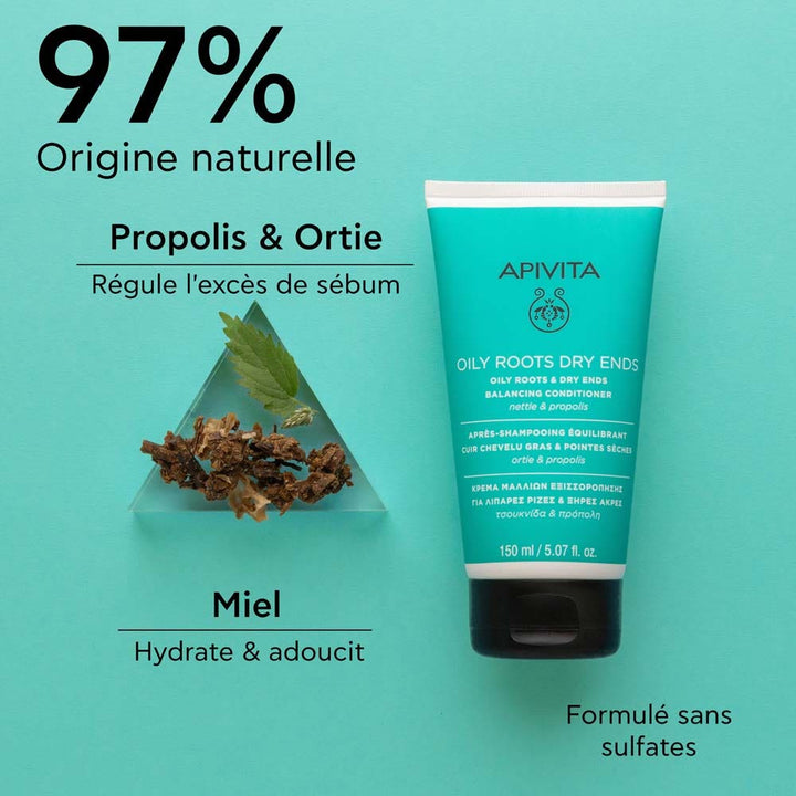 Apivita Conditioner for Oily Roots and Dry Ends 150ml (5.07fl oz)