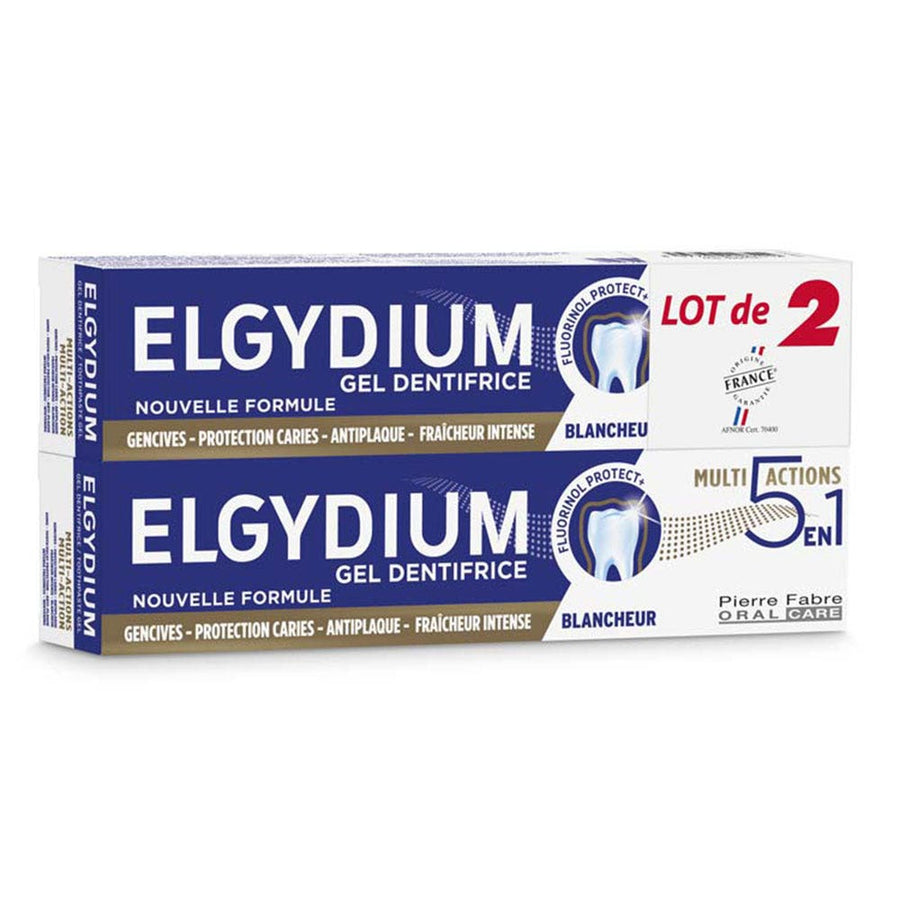 Elgydium 5-in-1 Multi Action Toothpaste Gel 2x 150ml (5.07fl oz)