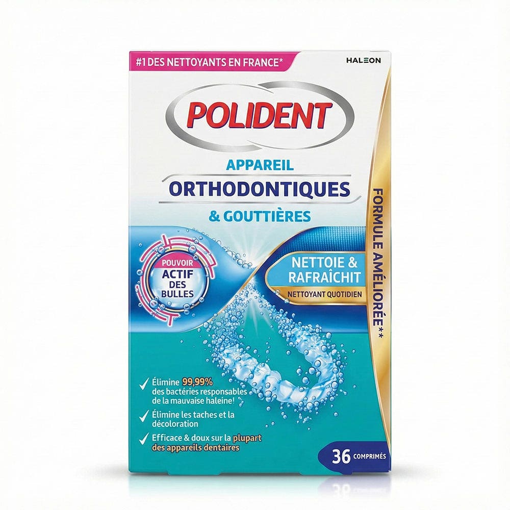 Polident Cleansing agent for braces and aligners Polident x36