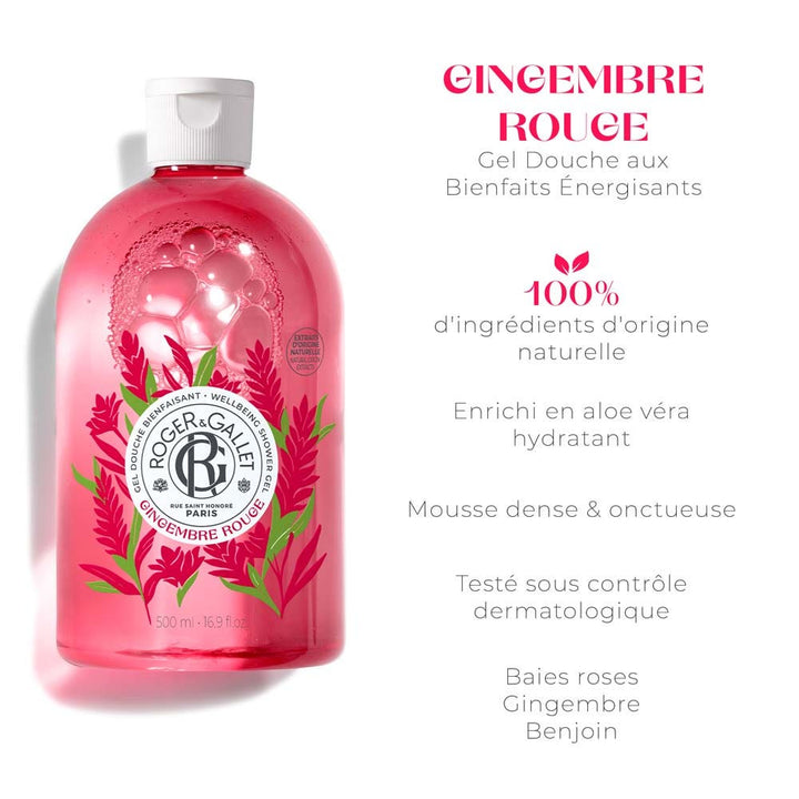 Roger & Gallet Beneficial Red Ginger Shower Gel 500ml (16.91fl oz)