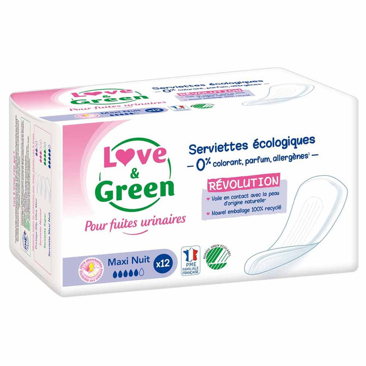 Love&Green Bladder weakness Night 12 Pads