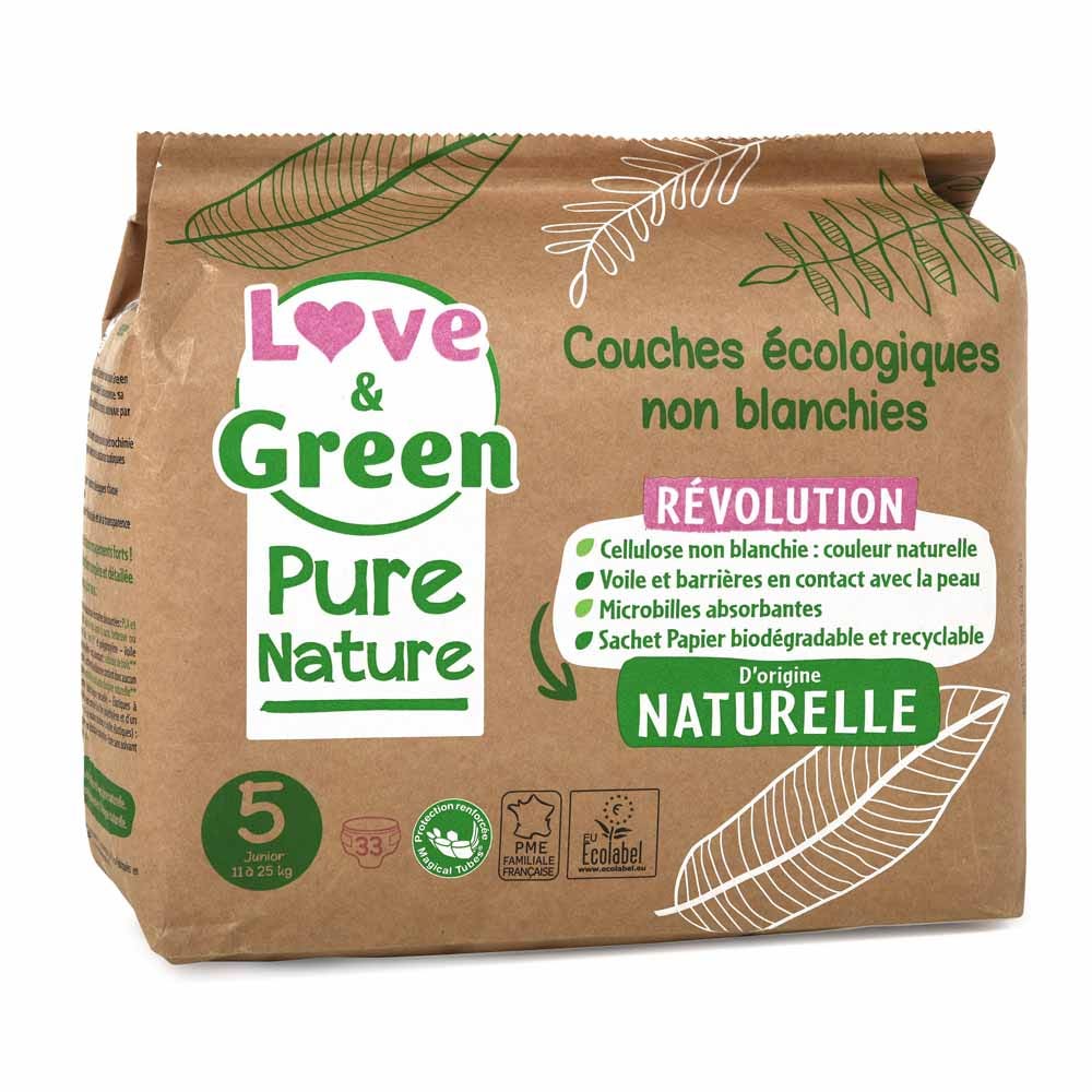 Love&Green Pure Nature Ecological Diapers Size 5 x33