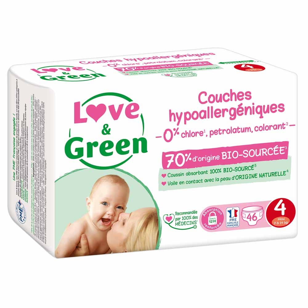 Love&Green Hypoallergenic Diapers Size 4 7-14kg x46