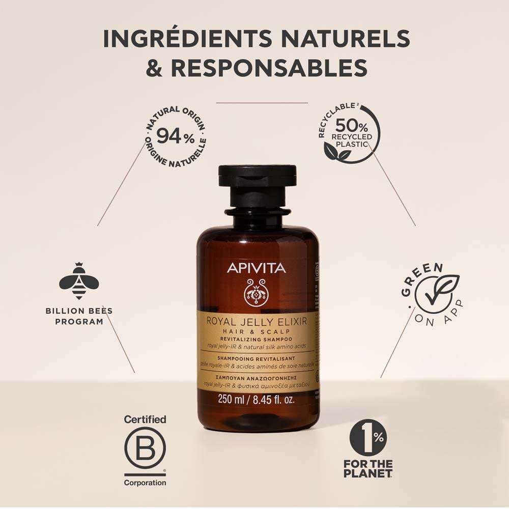 Apivita Royal Jelly Elixir Absolute Revitalising Shampoo 250 ml (8.45fl oz)