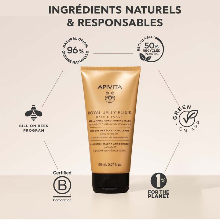 Apivita Royal Jelly Elixir Absolute Hair Plumping Mask 150 ml (5.07fl oz)