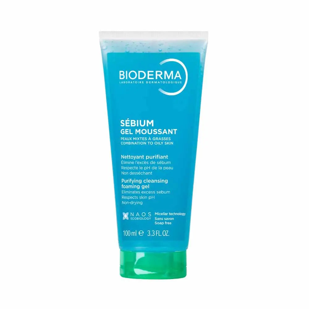 Bioderma Sebium Purifying Cleansing Foaming Gel combination to oily skin Peaux grasses 100ml (3.38fl oz)
