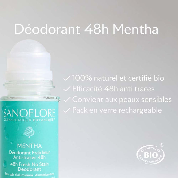 Sanoflore Deodorants Mint organic freshness and 48h anti-marks 50 ml (1.69fl oz)