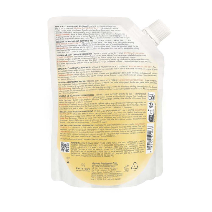 Avène Xeracalm A.D Relipidating cleansing oil 400 ml (13.53fl oz)