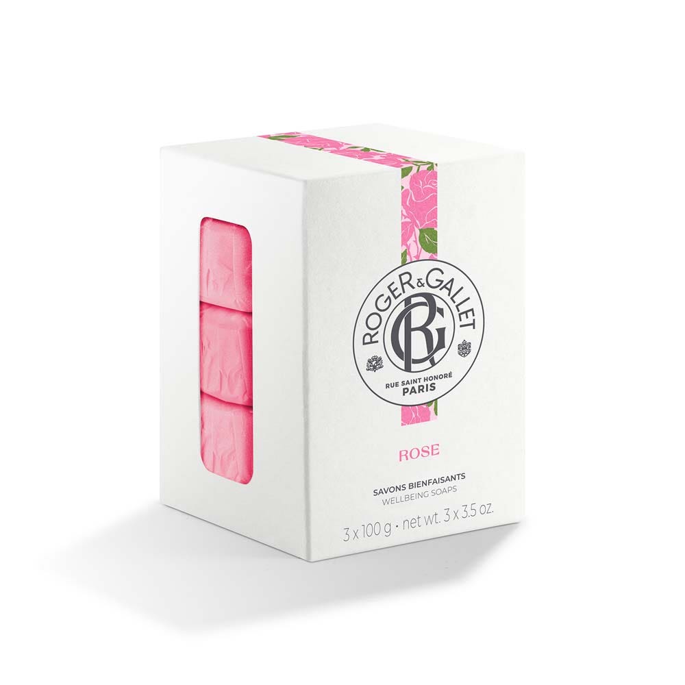 Roger & Gallet Rose Perfumed Soap Plant Base 3x100 g (3.53oz)