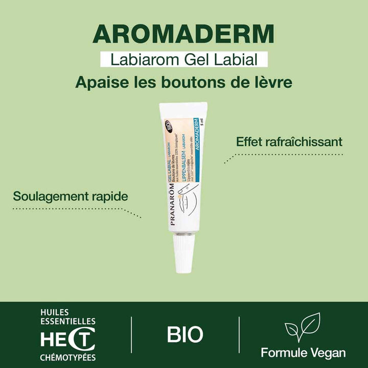 Pranarom Aromaderm Labiarom Labial Gel 5ml (0.16fl oz)