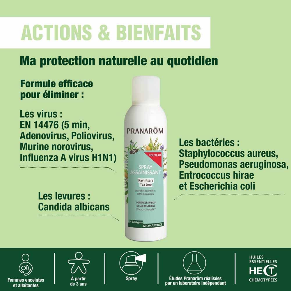 Pranarôm Aromaforce Ravintsara Purifying Spray Organic Tea Tree 150ml (5.07fl oz)