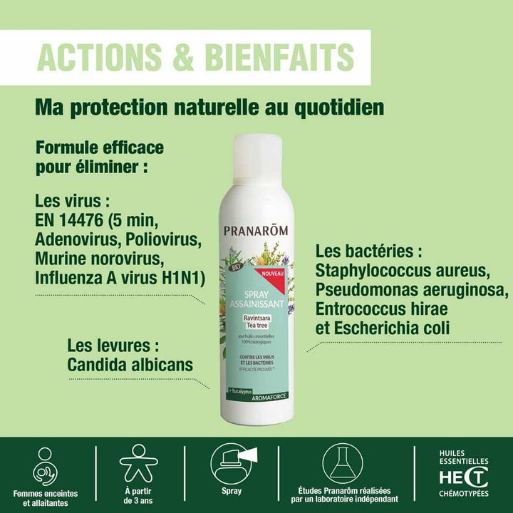 Pranarôm Aromaforce Ravintsara Purifying Spray Organic Tea Tree 150ml (5.07fl oz)