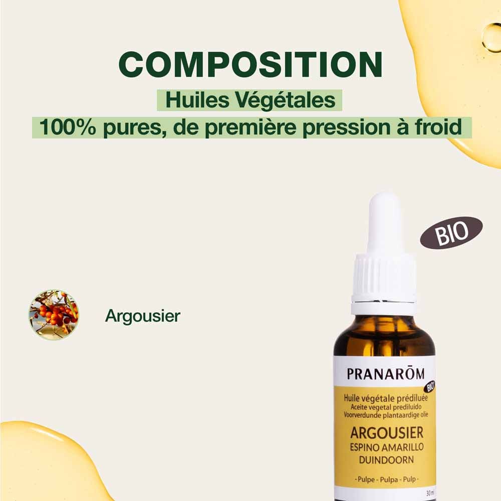 Pranarm Plant oils Organic Sea Buckthorn Plant Oil 30ml (1.01fl oz)