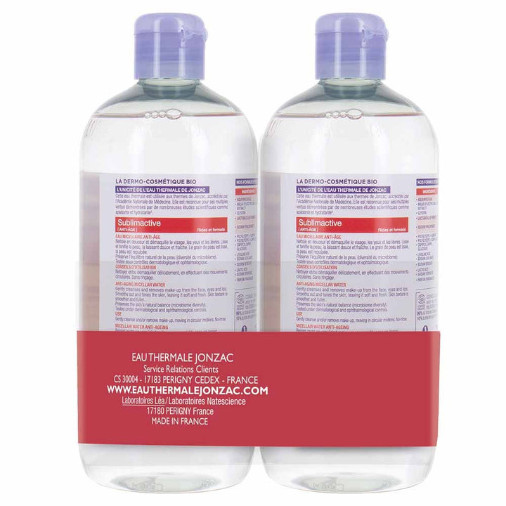 Eau thermale Jonzac Sublimactive Micellar Anti-Ageing Organic Water Sublimactive 2x500ml (16.91fl oz)