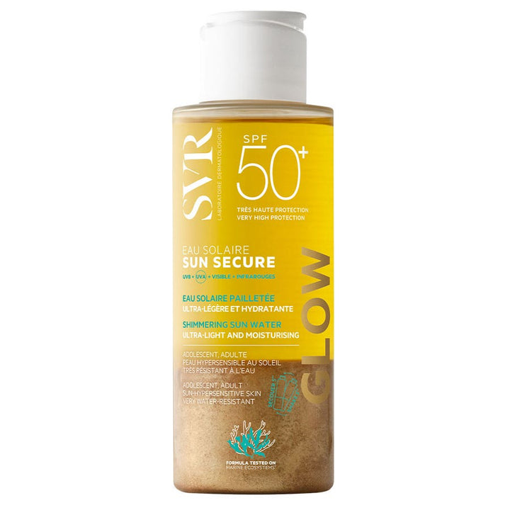Svr Sun Secure GLOW ماء واقٍ من الشمس SPF50+ 100ml