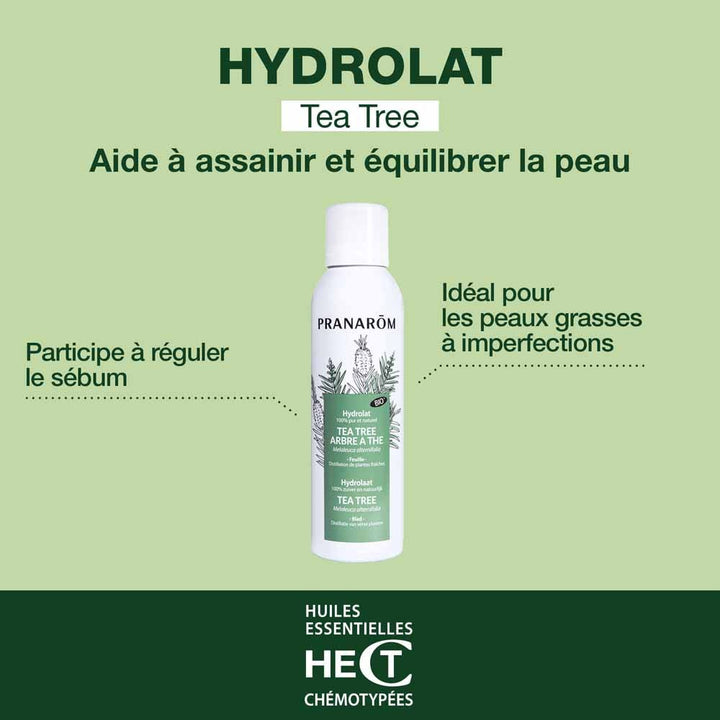 Pranarôm Les Hydrolats ORGANIC TEA TREE Hydrosol Peaux Abîmées 150ml (5.07fl oz)