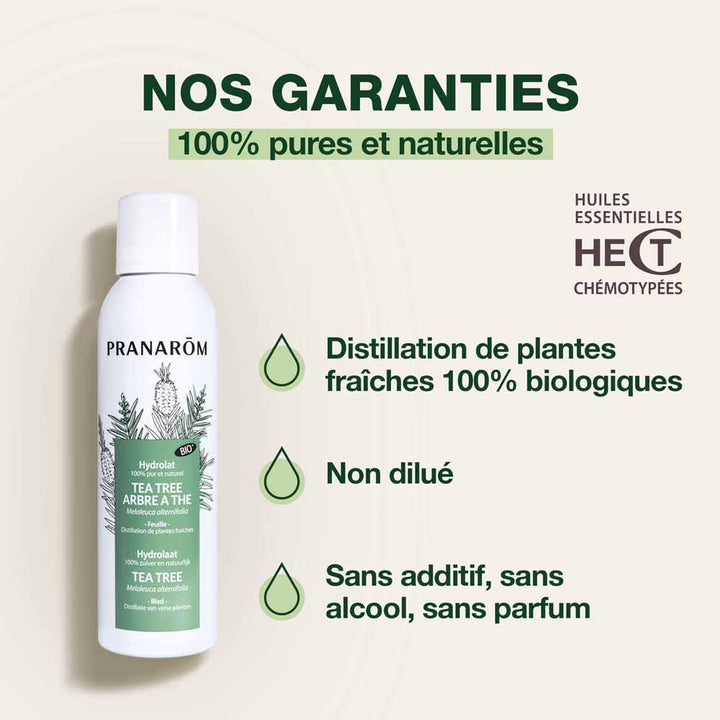 Pranarôm Les Hydrolats ORGANIC TEA TREE Hydrosol Peaux Abîmées 150ml (5.07fl oz)