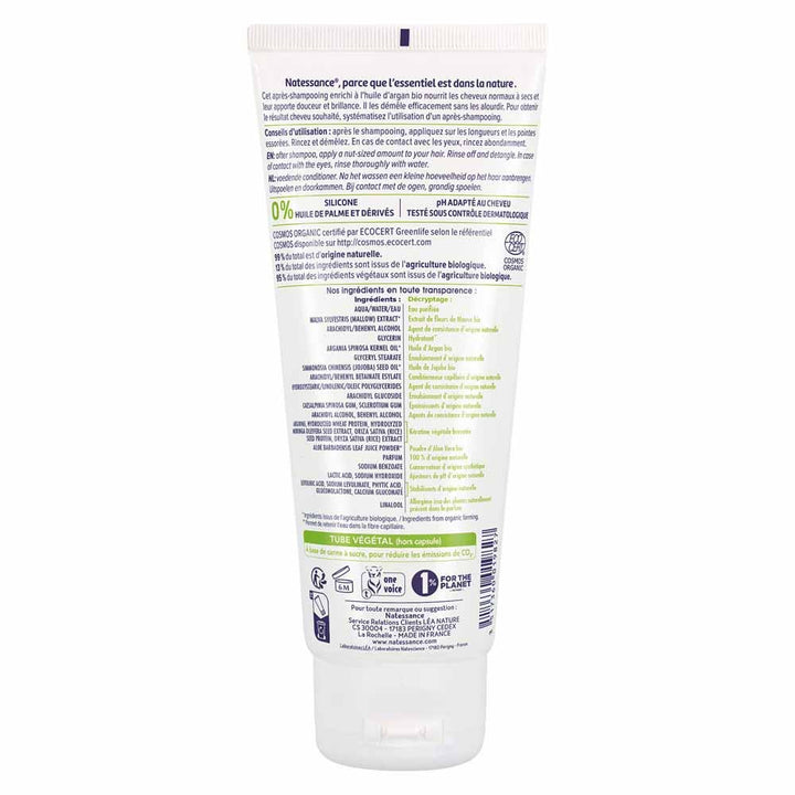 Natessance Argan Nourishing Conditioner with Plant Keratin 200ml (6.76 fl oz)