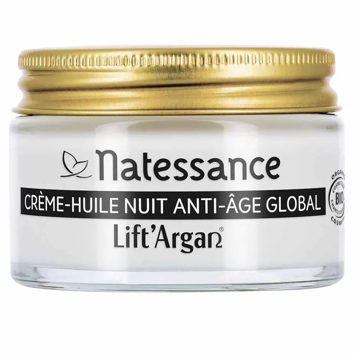 Natessance Argan Liftargan Divinissime Immortelle Night Cream Oil 6 Anti Ageing Actions Organic 50ml (1.69fl oz)