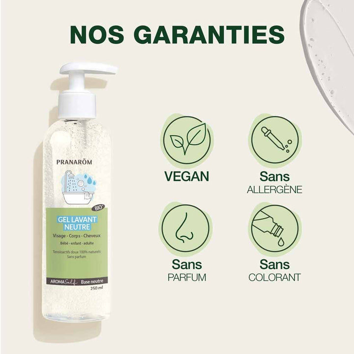Pranarôm Aromaself Neutral organic cleansing gel Face, Body and Hair 250ml (8.45fl oz)