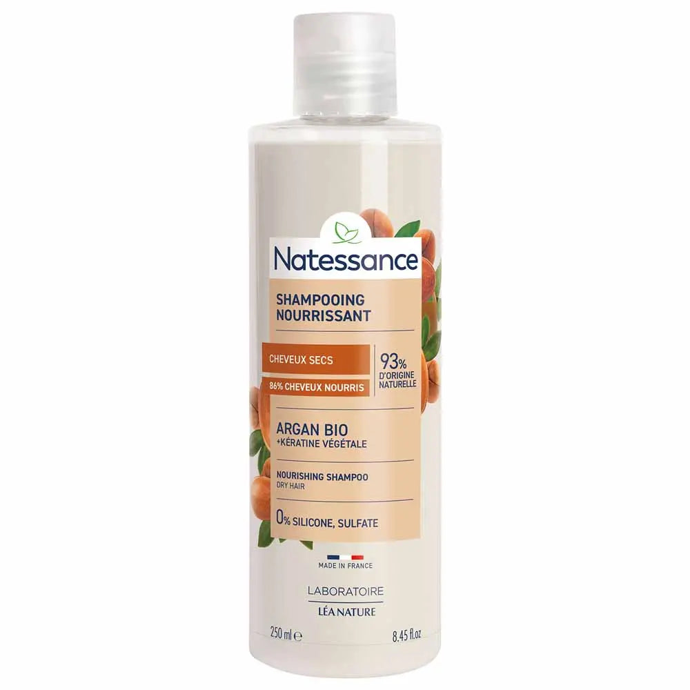 Natessance Argan and Botanical Keratin Shampoo 250ml (8.45 fl oz)