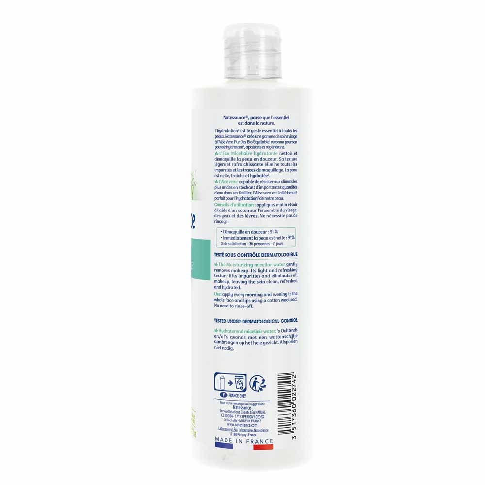Natessance Hydrating organic micellar water suitable for all skin types 500ml (16.91fl oz)