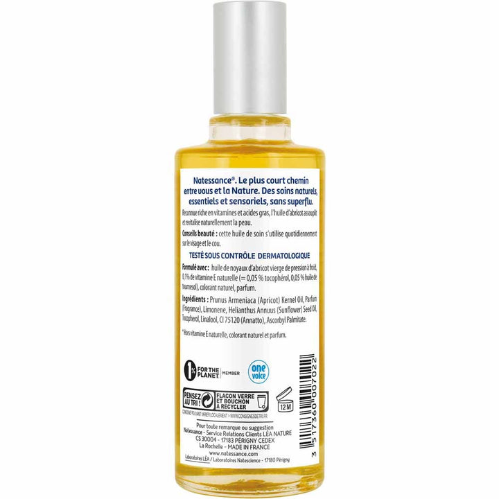 Natessance Apricot Oil 50ml (1.69 fl oz) with Natural Vitamin E