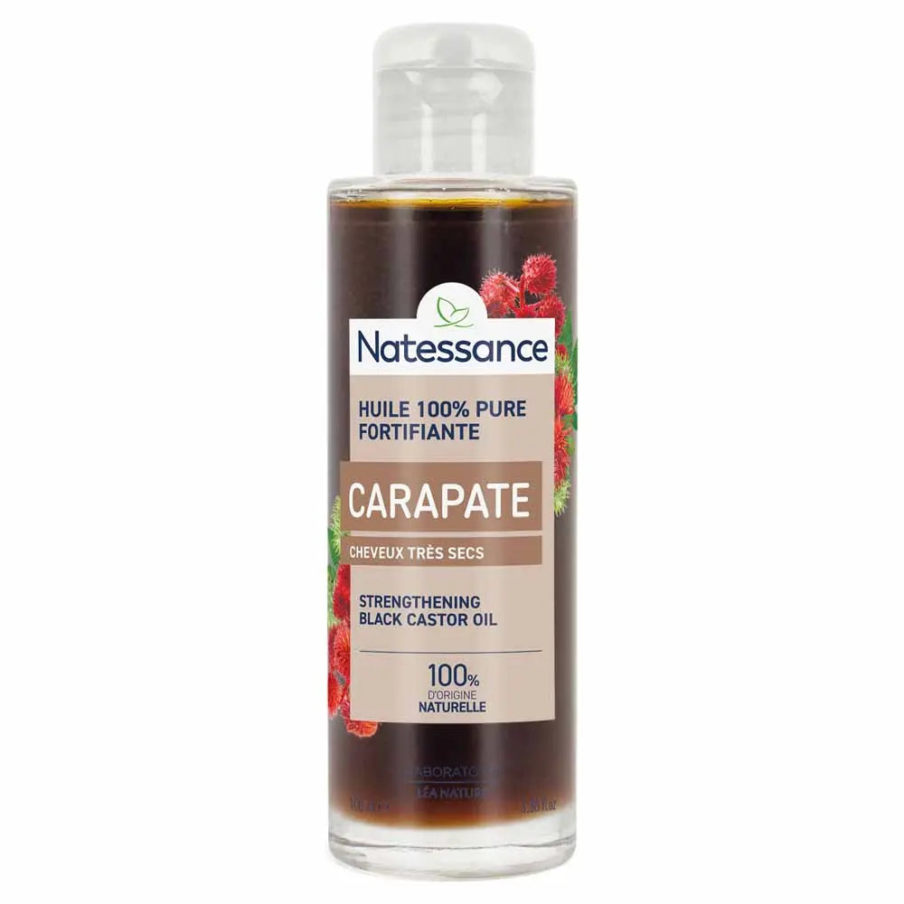 Natessance Black Castor Oil for Very Dry Coarse or Curly Hair 100ml (3.38fl oz)