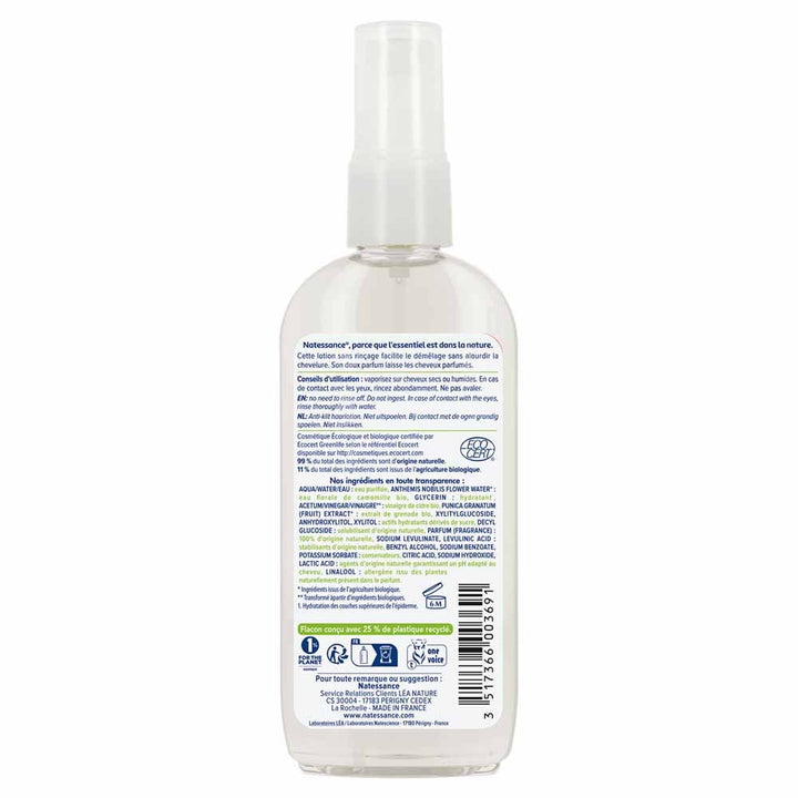 Natessance No-Rinse Detangling Lotion 150ml (5.07 fl oz) with Apple Cider Vinegar & Lemon Juice
