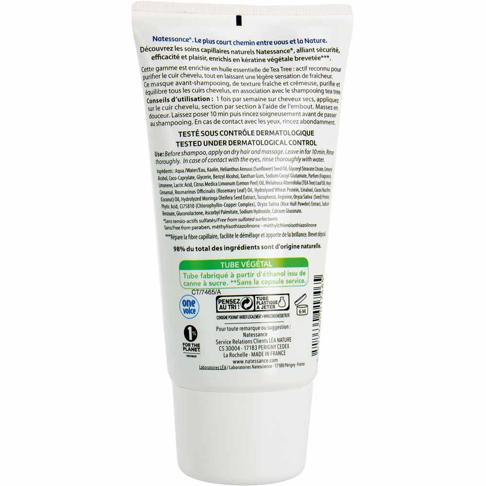 Natessance Natessance Masque Avant-shampooing Purifiant Au Tea Tree 150 ml (5.07fl oz)