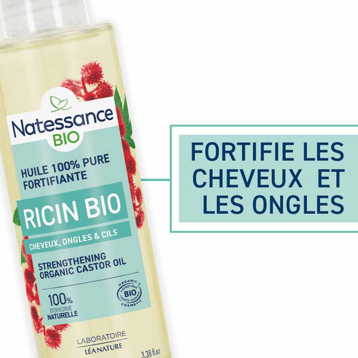 Natessance Castor Fair trade organic oil Pure Strengthens And Regenerates 250 ml (8.45fl oz)